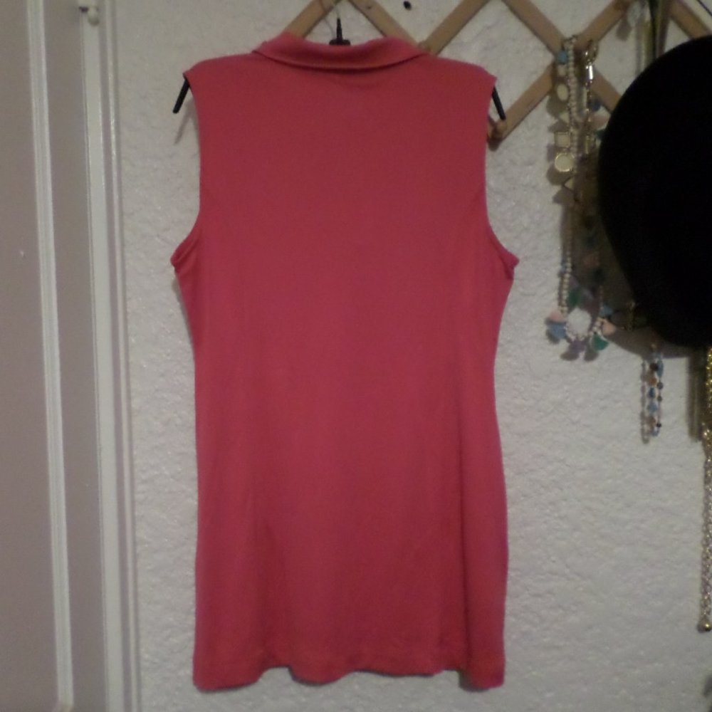 Izod Pink with Plaid Trim Women's Golf Dress Sz L - Picture 3 of 4